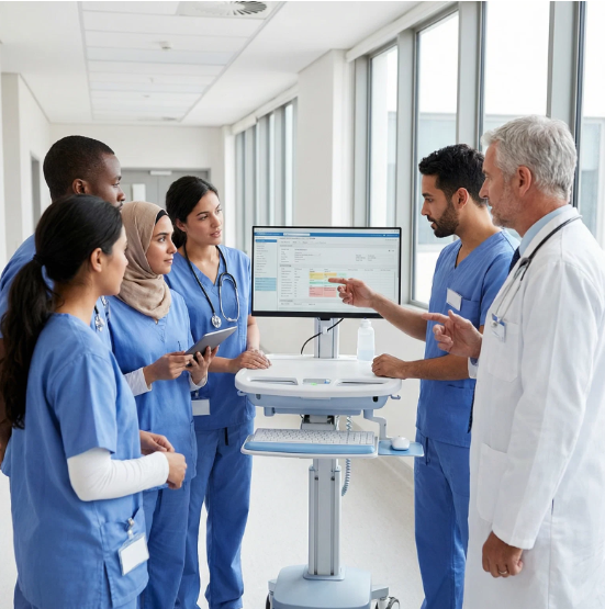 طالب طب أثناء التدريب الإكلينيكي